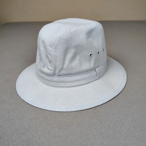 Vintage Austin Reed Canvas Safari Hat Large 7¼-7⅜ Light Blue USA‎ Made 70s Lined